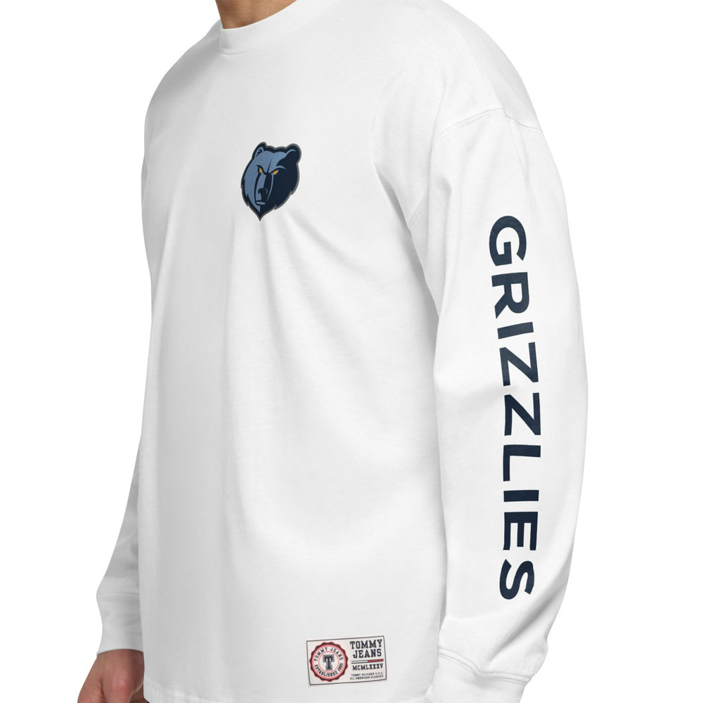 Navy/White Memphis Grizzlies Tommy Jeans Matthew 2-In-1 T-Shirt & Hoodie Combo Set | NBA