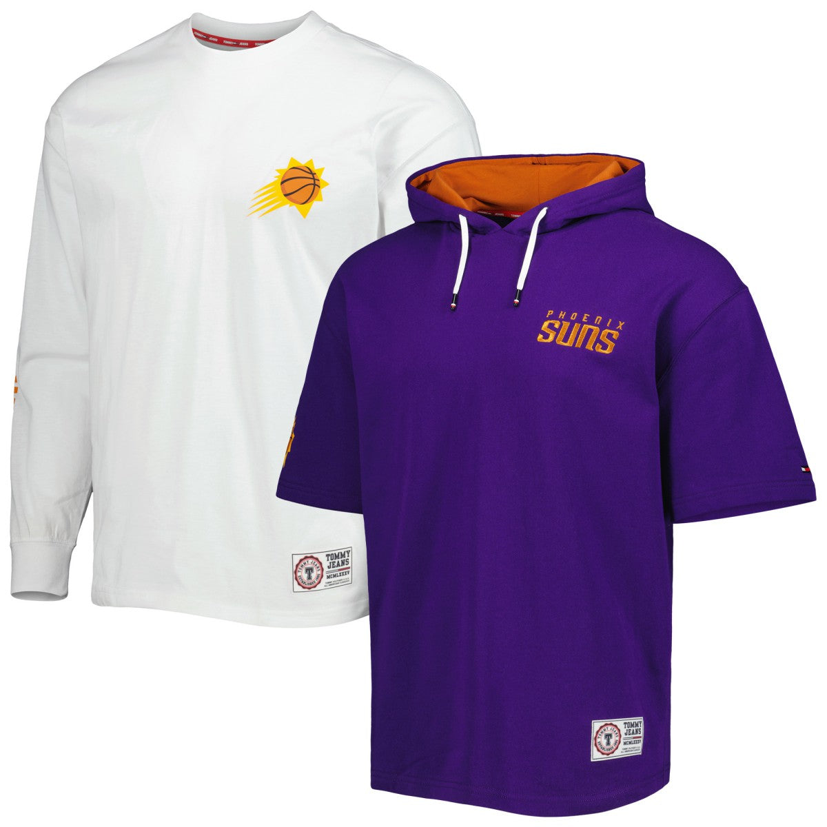 Purple/White Phoenix Suns Tommy Jeans Matthew 2 In 1 T-Shirt & Hoodie Combo Set | NBA