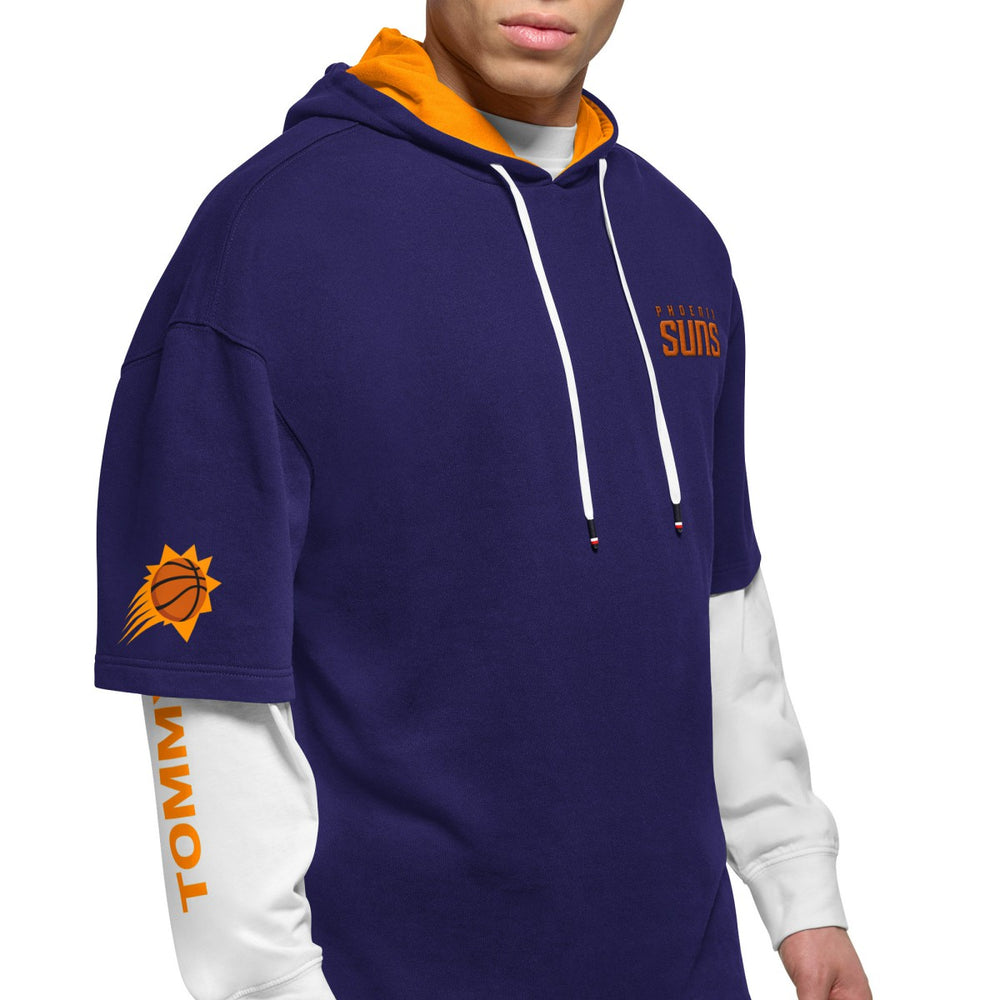 Purple/White Phoenix Suns Tommy Jeans Matthew 2 In 1 T-Shirt & Hoodie Combo Set | NBA