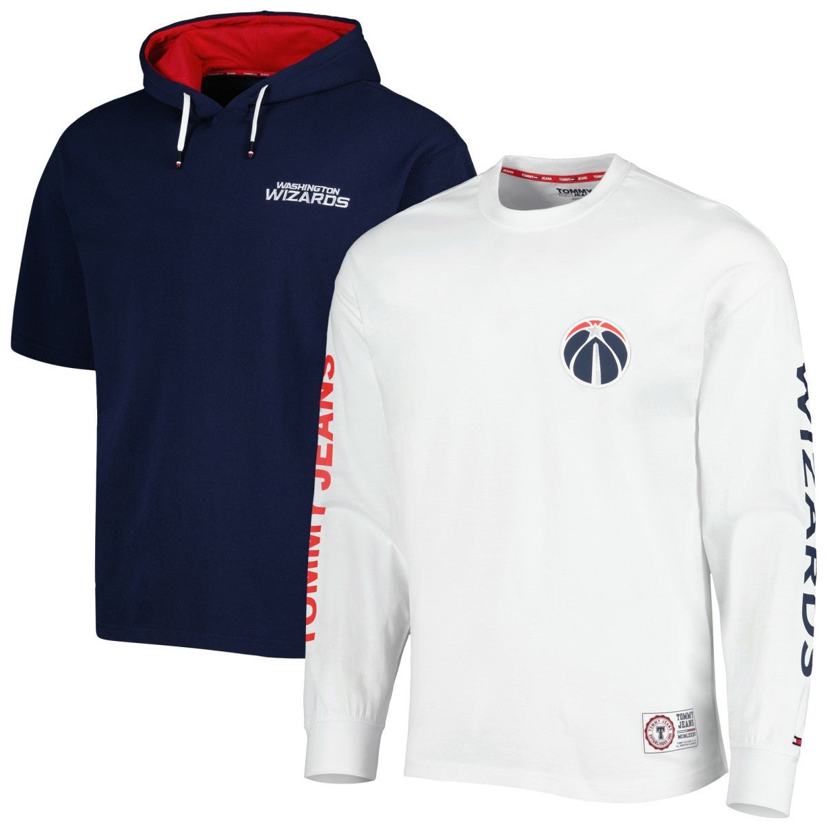 Navy/White Washington Wizards Tommy Jeans Matthew 2-In-1 T-Shirt & Hoodie Combo Set | NBA