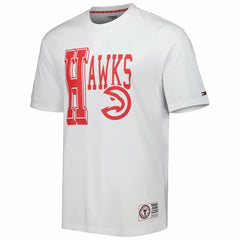 White Atlanta Hawks Tommy Jeans Mel Varsity T-Shirt | NBA