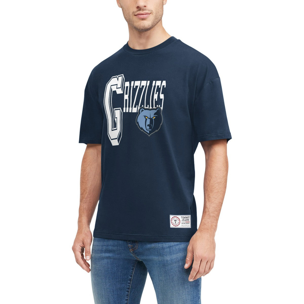 Navy Memphis Grizzlies Tommy Jeans Mel Varsity T-Shirt | NBA