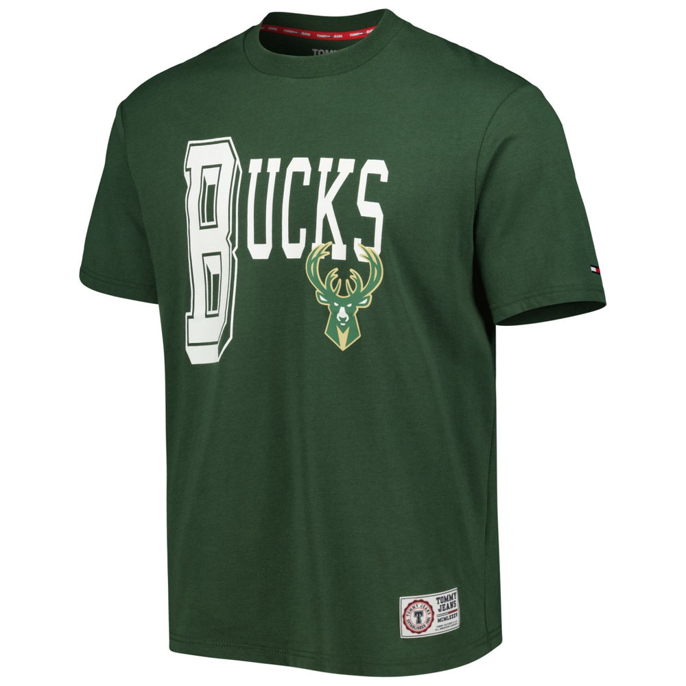 Hunter Green Milwaukee Bucks Tommy Jeans Mel Varsity T-Shirt | NBA