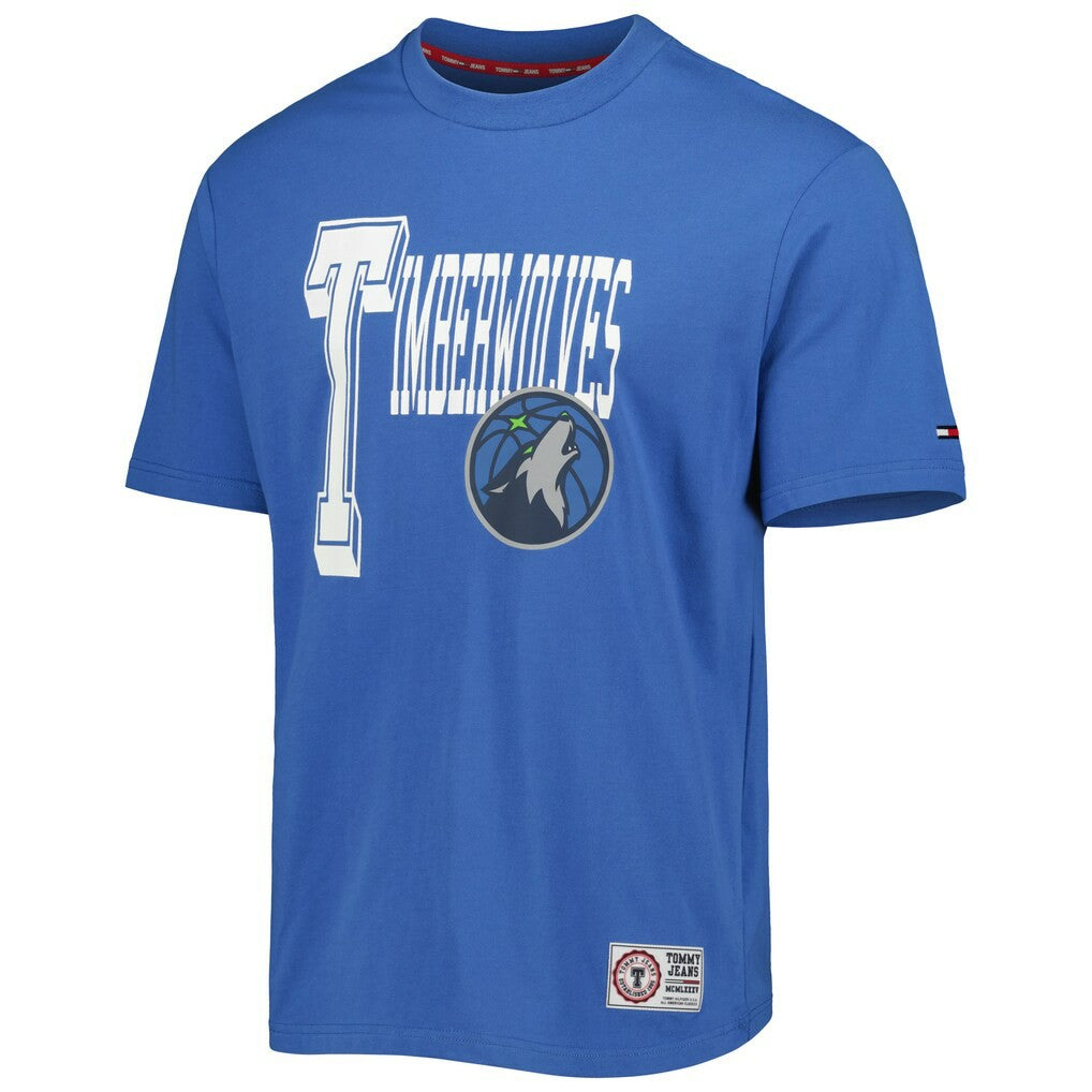 Blue Minnesota Timberwolves Tommy Jeans Mel Varsity T-Shirt | NBA