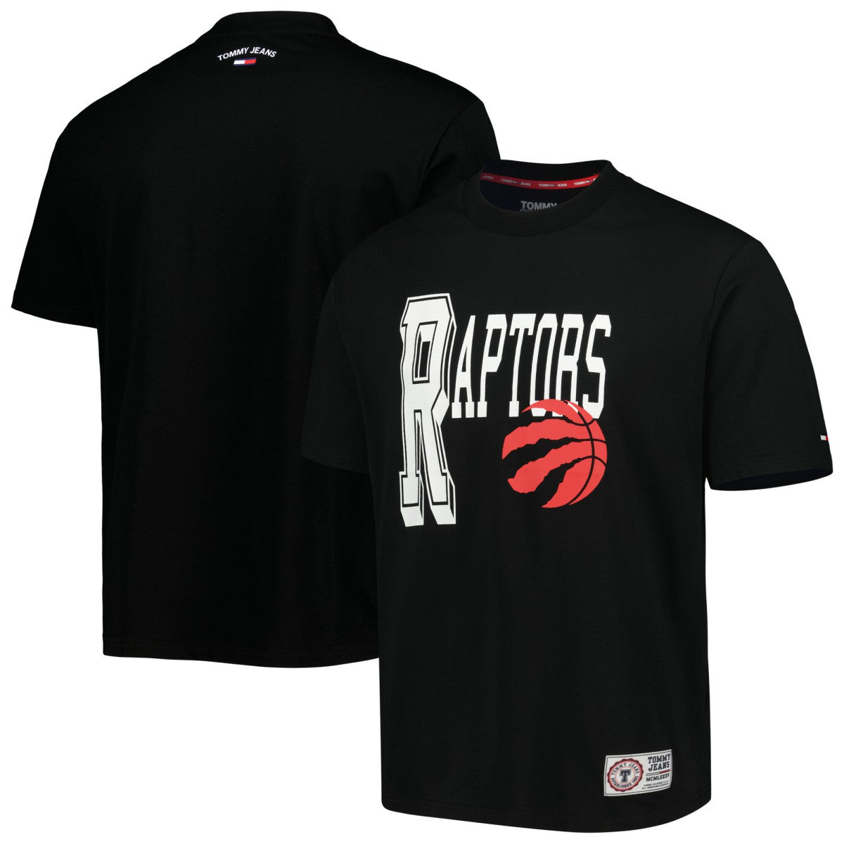 Black Toronto Raptors Tommy Jeans Mel Varsity T-Shirt | NBA