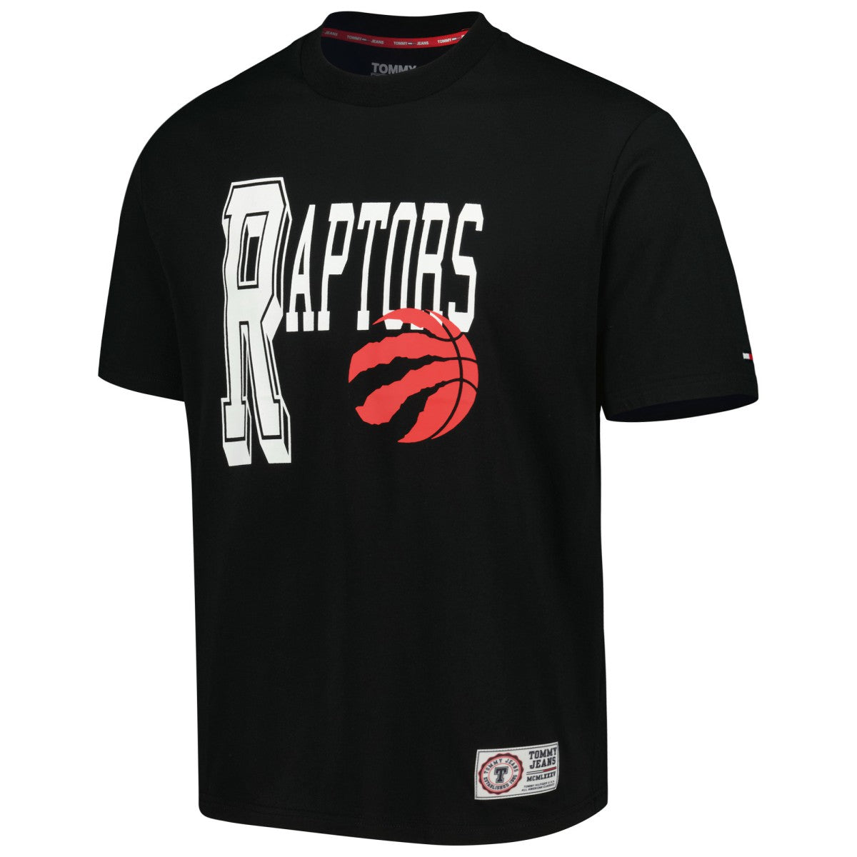 Black Toronto Raptors Tommy Jeans Mel Varsity T-Shirt | NBA