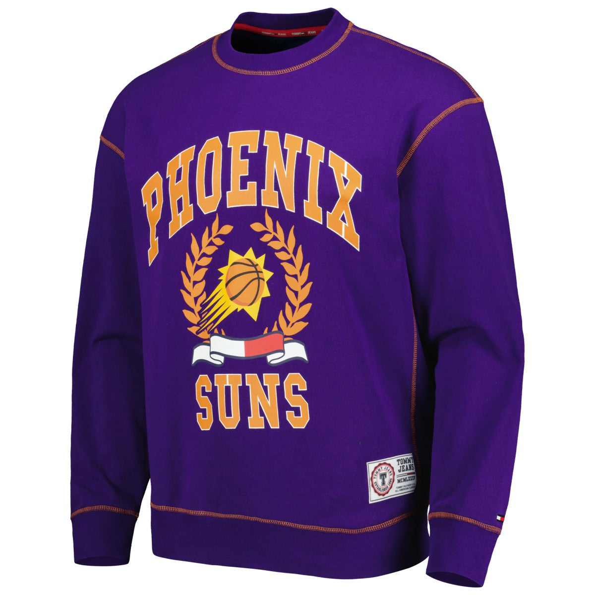 Purple Phoenix Suns Tommy Jeans Peter French Terry Pullover Crew Sweatshirt | NBA
