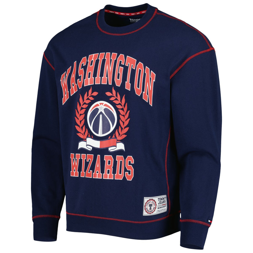 Navy Washington Wizards Tommy Jeans Peter French Terry Pullover Sweatshirt | NBA