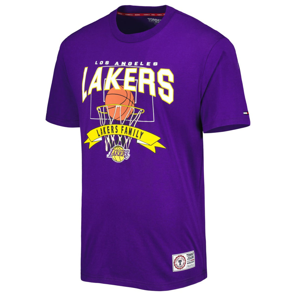 Purple Los Angeles Lakers Tommy Jeans Tim Backboard T-Shirt | NBA