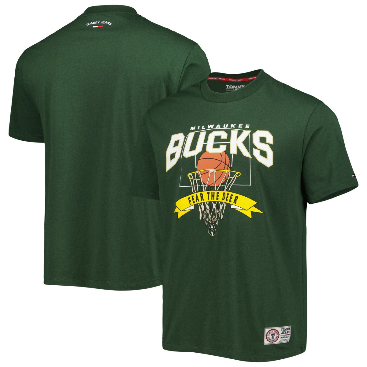 Hunter Green Milwaukee Bucks Tommy Jeans Tim Backboard T-Shirt | NBA