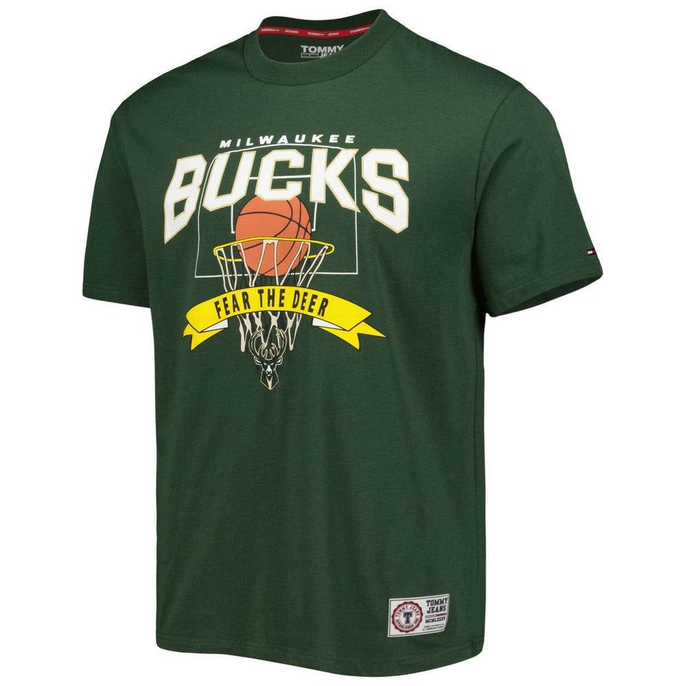 Hunter Green Milwaukee Bucks Tommy Jeans Tim Backboard T-Shirt | NBA