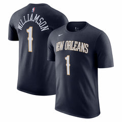 Navy Zion Williamson New Orleans Pelicans Icon 2022/23 Name & Number T-Shirt | NBA