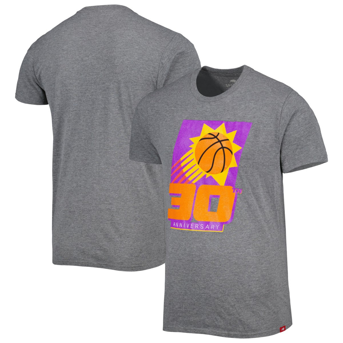 Heather Gray Phoenix Suns Sportiqe Unisex 30th Anniversary Celebration Comfy Tri-Blend T-Shirt | NBA