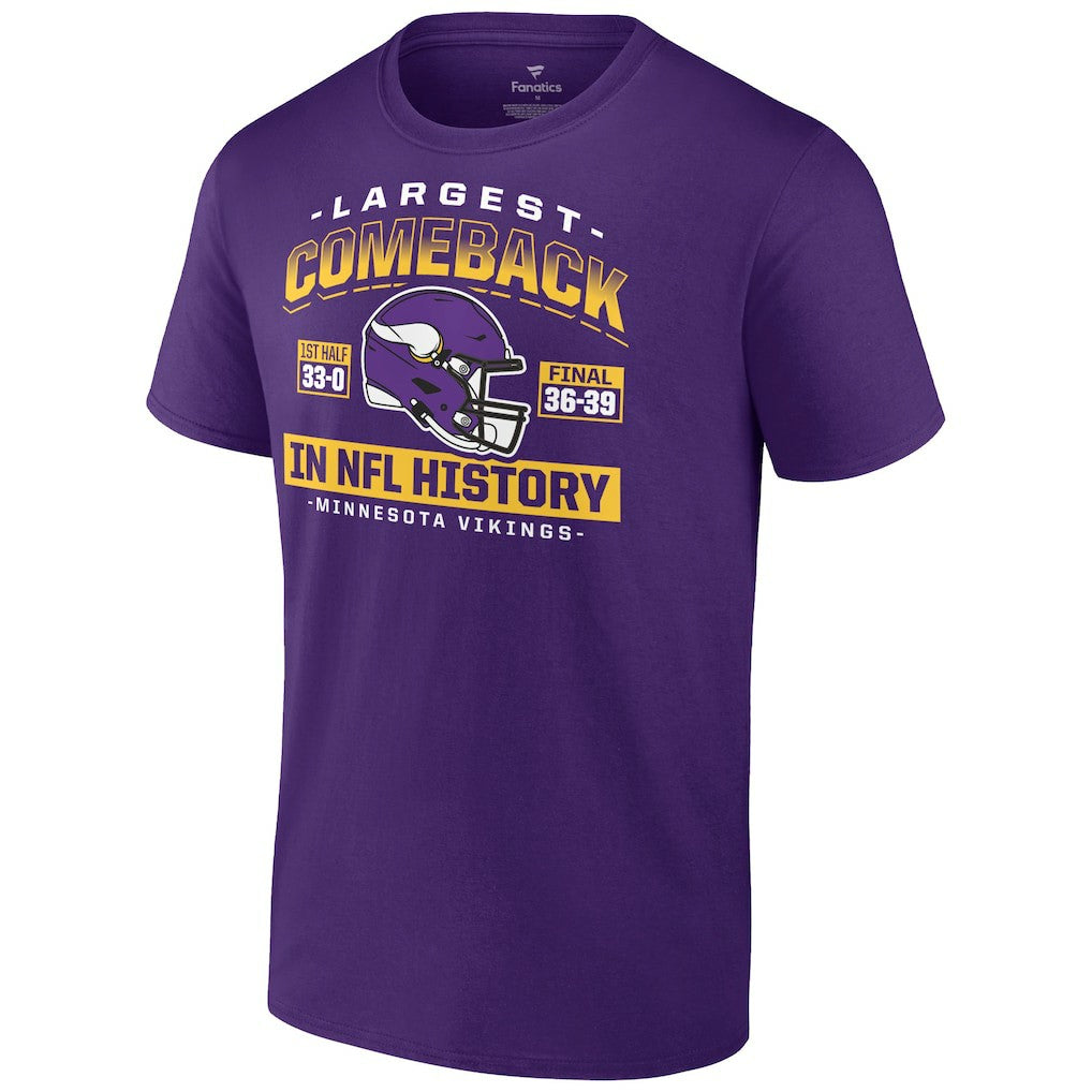 Minnesota Vikings Largest Comeback T-Shirt | NFL Discount