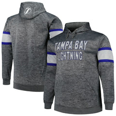 Tampa Bay Lightning Big & Tall Stripe Pullover Hoodie -  NHL Hoodies