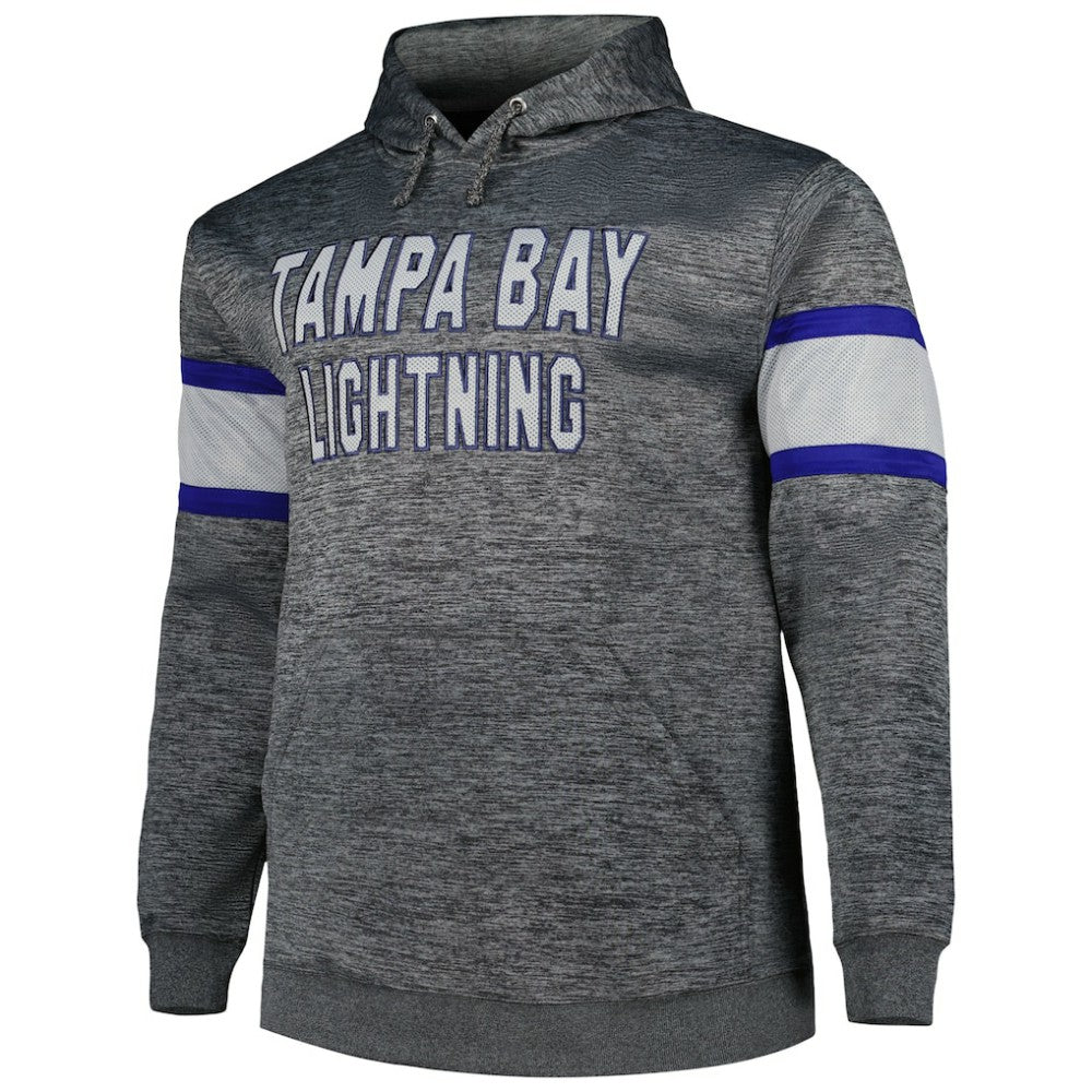 Tampa Bay Lightning Big & Tall Stripe Pullover Hoodie -  NHL Hoodies