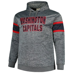 Washington Capitals Big & Tall Stripe Pullover Hoodie -  NHL Hoodies