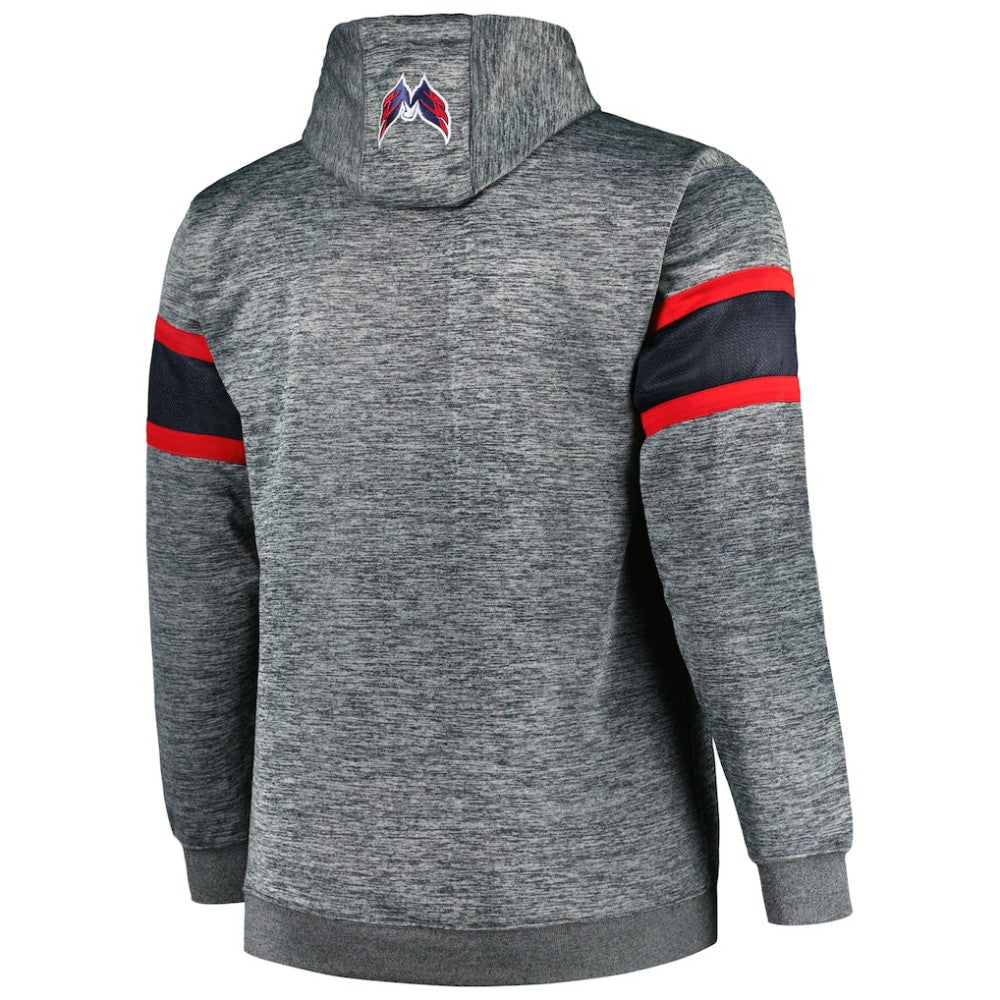 Washington Capitals Big & Tall Stripe Pullover Hoodie -  NHL Hoodies