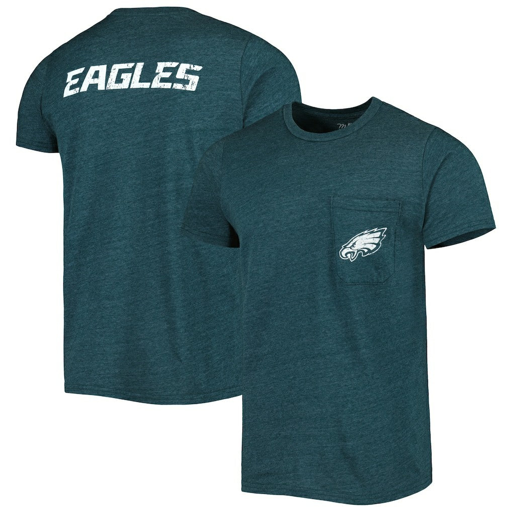 Philadelphia Eagles Majestic Threads Tri-Blend Pocket T-Shirt | NFL New