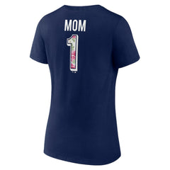 Boston Red Sox Women's Team Logo Mother's Day V-Neck T-Shirt - MLB T-shirts