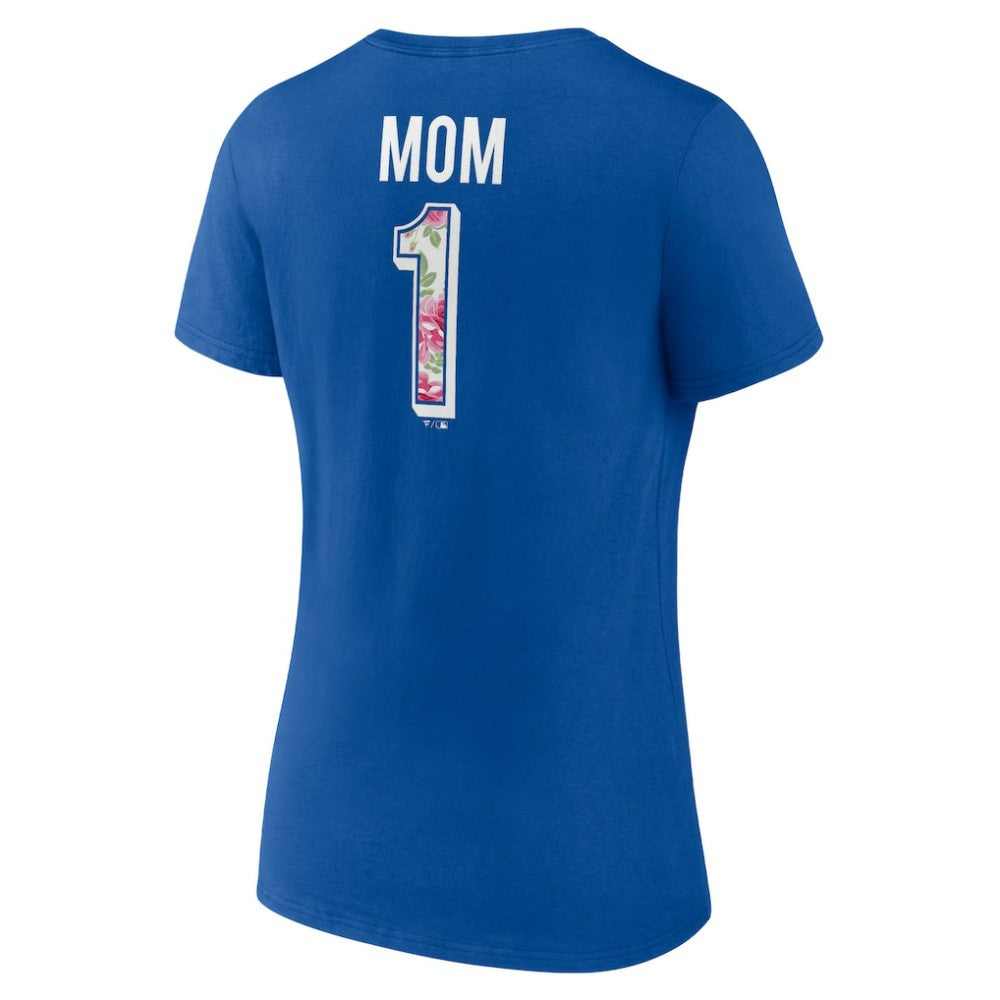 Chicago Cubs Women's Team Logo Mother's Day V-Neck T-Shirt - MLB T-shirts