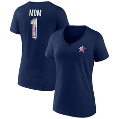 Houston Astros Women's Team Logo Mother's Day V-Neck T-Shirt - MLB T-shirts