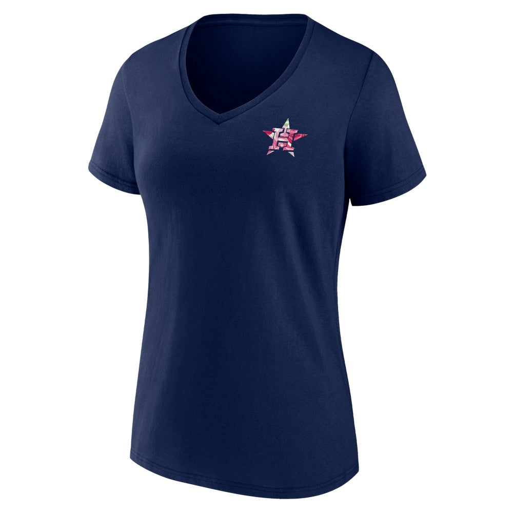 Houston Astros Women's Team Logo Mother's Day V-Neck T-Shirt - MLB T-shirts