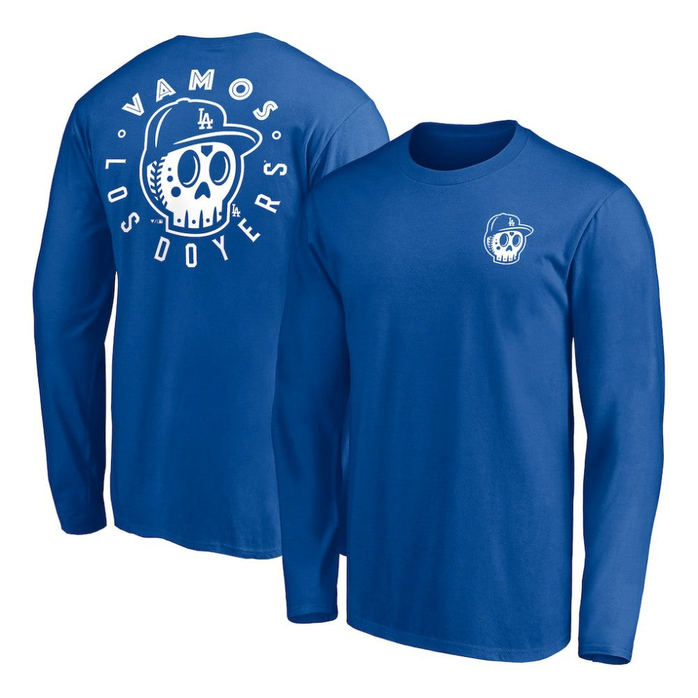 Los Angeles Dodgers Team Hometown Collection Sugar Skull Long Sleeve T-Shirt - MLB T-shirts