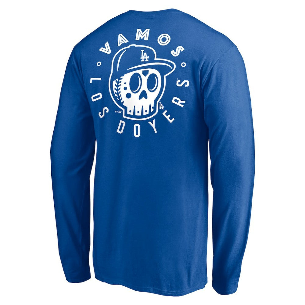 Los Angeles Dodgers Team Hometown Collection Sugar Skull Long Sleeve T-Shirt - MLB T-shirts