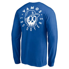 Los Angeles Dodgers Team Hometown Collection Sugar Skull Long Sleeve T-Shirt - MLB T-shirts