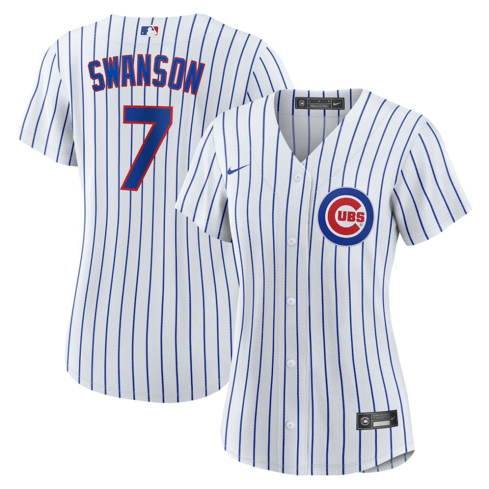 Dansby Swanson Chicago Cubs Nike Women's Home Replica Player Jersey - MLB Jerseys