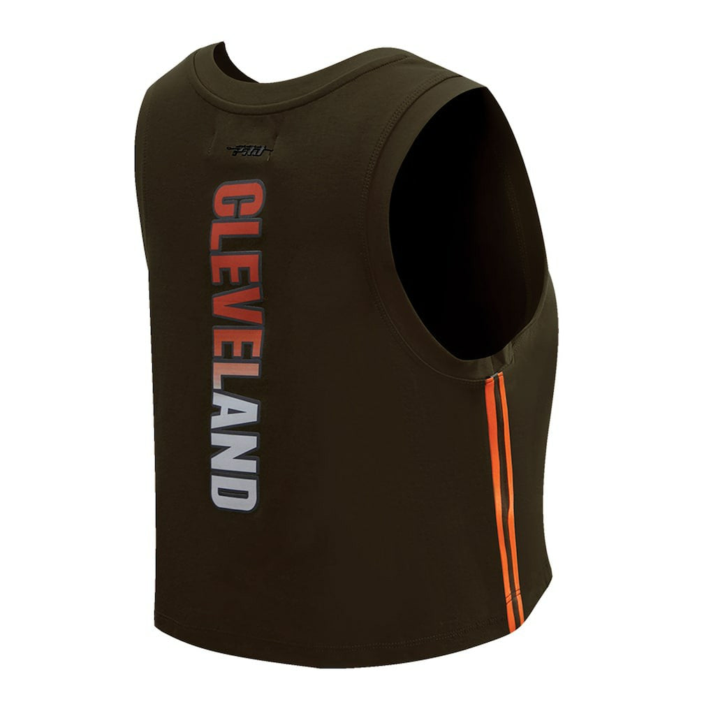 Cleveland Browns Pro Standard Women's Ombre Wordmark Classic Cropped Tank Top | NFL US