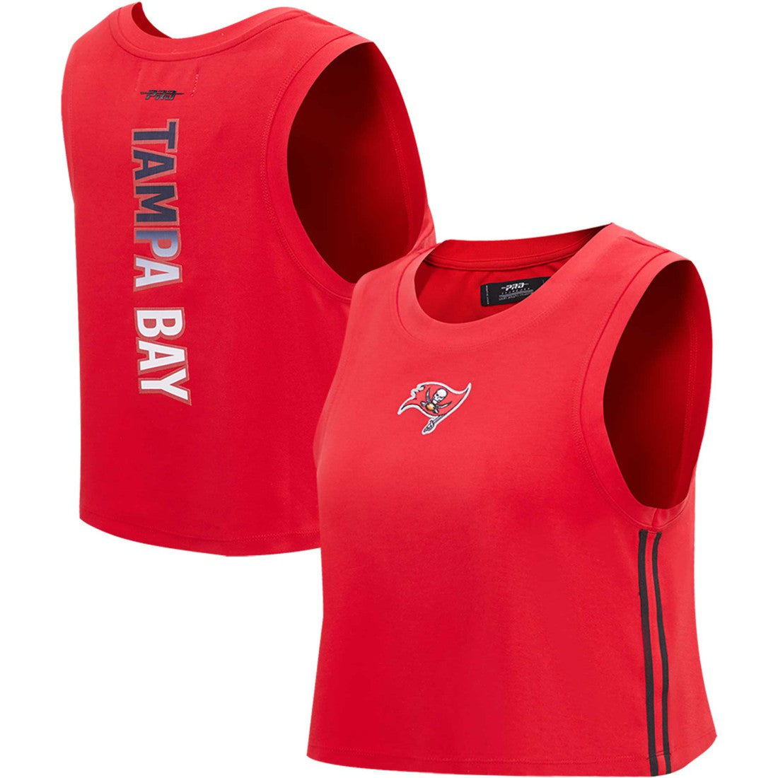 Tampa Bay Buccaneers Pro Standard Women's Ombre Wordmark Classic Cropped Tank Top | NFL Near me