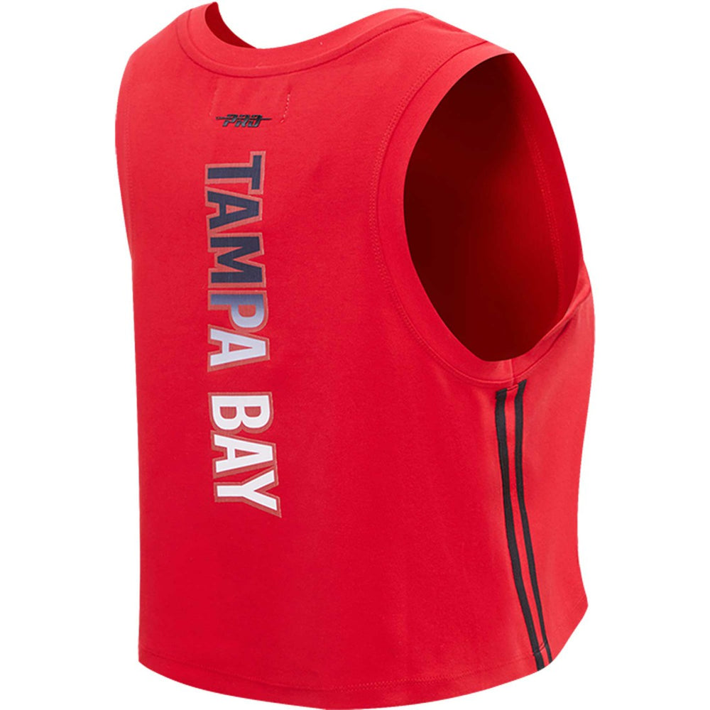 Tampa Bay Buccaneers Pro Standard Women's Ombre Wordmark Classic Cropped Tank Top | NFL Near me