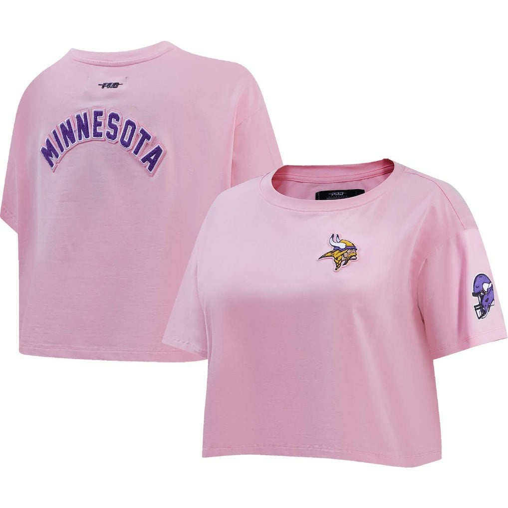 Minnesota Vikings Pro Standard Women's Cropped Boxy T-Shirt | NFL New