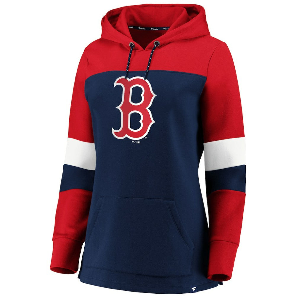 Boston Red Sox Women's Plus Size Colorblock Pullover Hoodie - MLB Hoodies