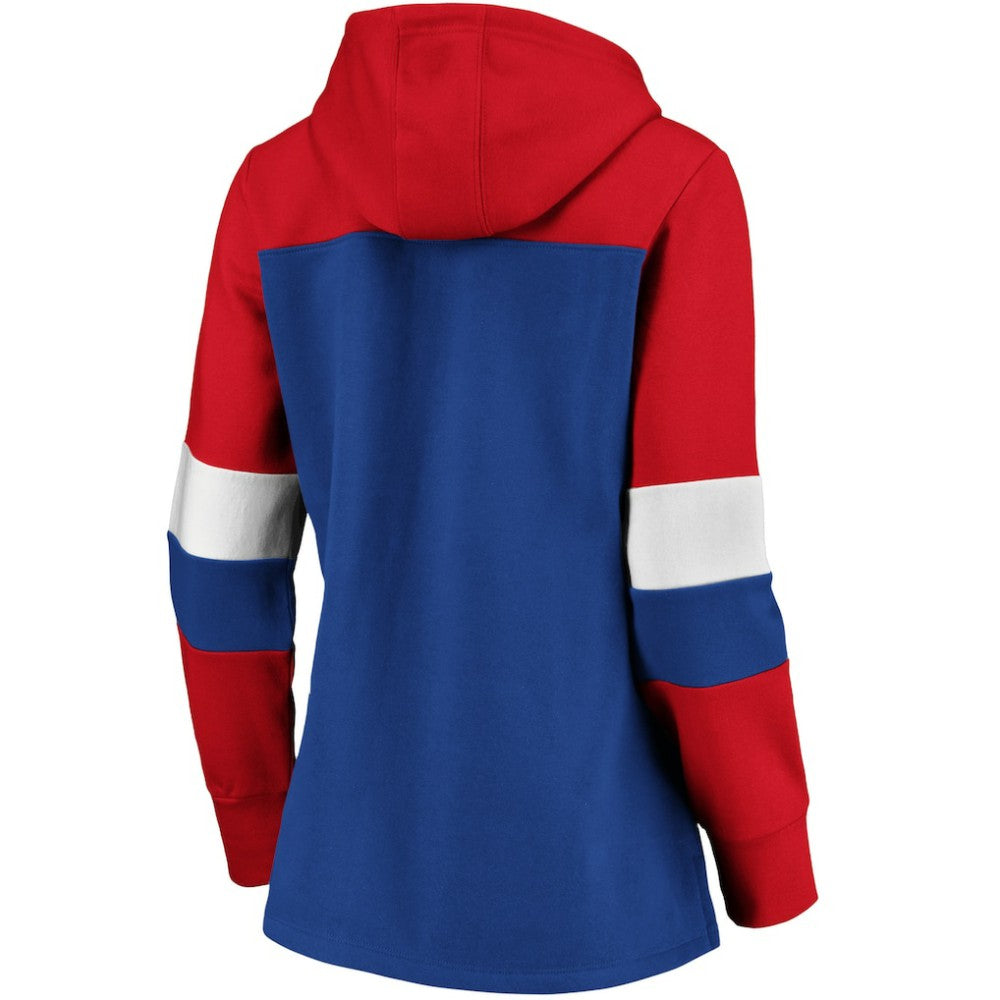 Chicago Cubs Women's Plus Size Colorblock Pullover Hoodie - MLB Hoodies
