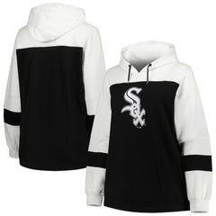 Chicago White Sox Women's Plus Size Colorblock Pullover Hoodie - MLB Hoodies