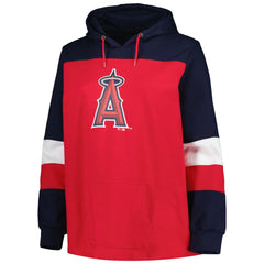 Los Angeles Angels Women's Plus Size Colorblock Pullover Hoodie - MLB Hoodies