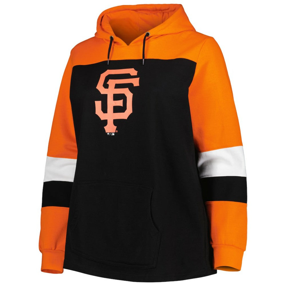 San Francisco Giants Women's Plus Size Colorblock Pullover Hoodie - MLB Hoodies