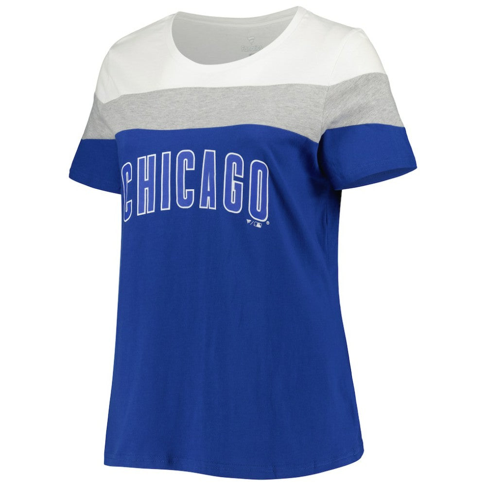 Chicago Cubs Women's Plus Size Colorblock T-Shirt - MLB T-shirts