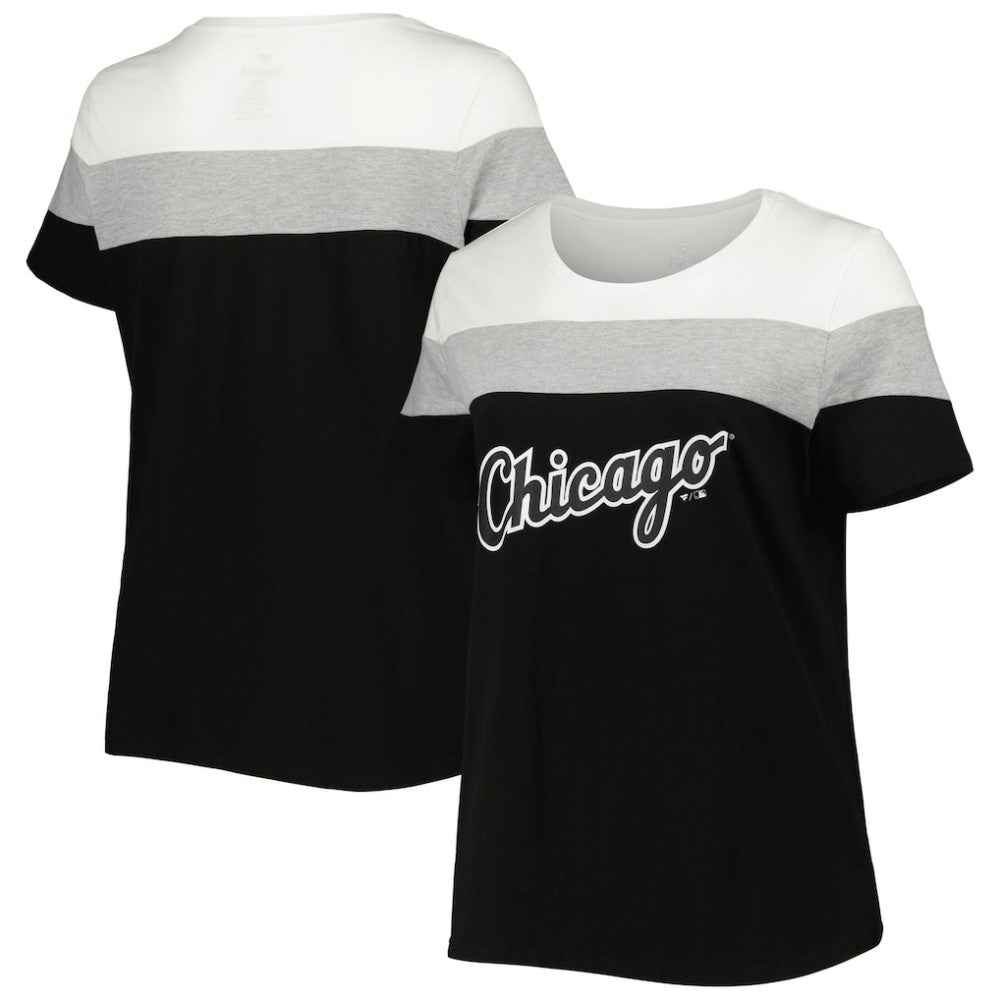 Chicago White Sox Women's Plus Size Colorblock T-Shirt - MLB T-shirts