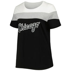 Chicago White Sox Women's Plus Size Colorblock T-Shirt - MLB T-shirts