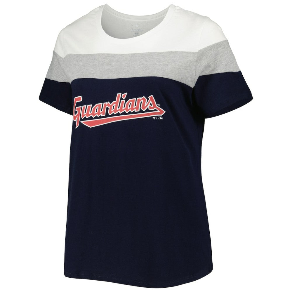 Cleveland Guardians Women's Plus Size Colorblock T-Shirt - MLB T-shirts