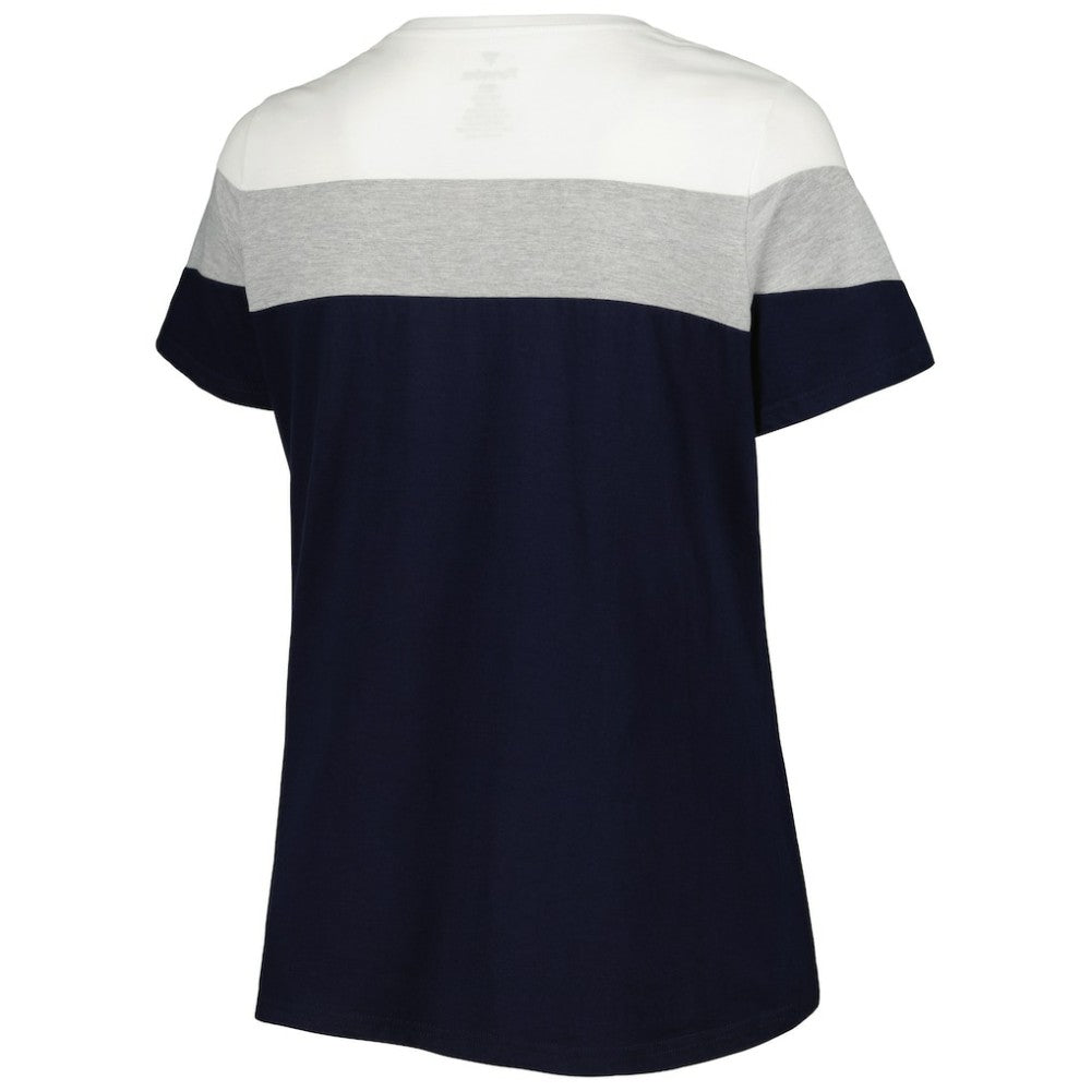 Cleveland Guardians Women's Plus Size Colorblock T-Shirt - MLB T-shirts