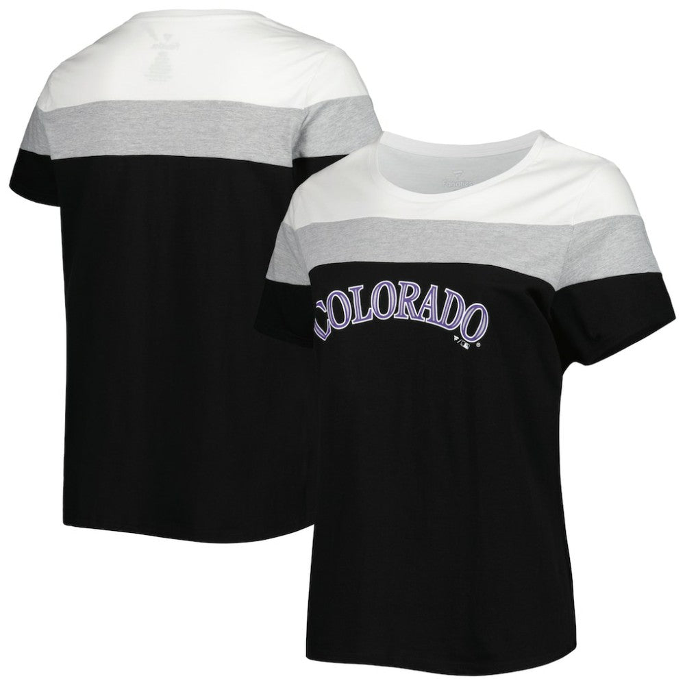 Colorado Rockies Women's Plus Size Colorblock T-Shirt - MLB T-shirts