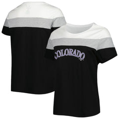 Colorado Rockies Women's Plus Size Colorblock T-Shirt - MLB T-shirts