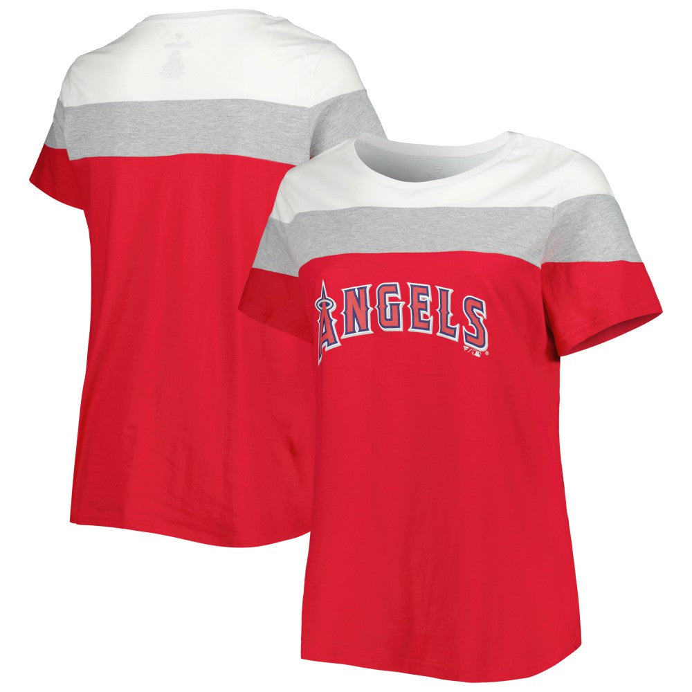 Los Angeles Angels Women's Plus Size Colorblock T-Shirt - MLB T-shirts