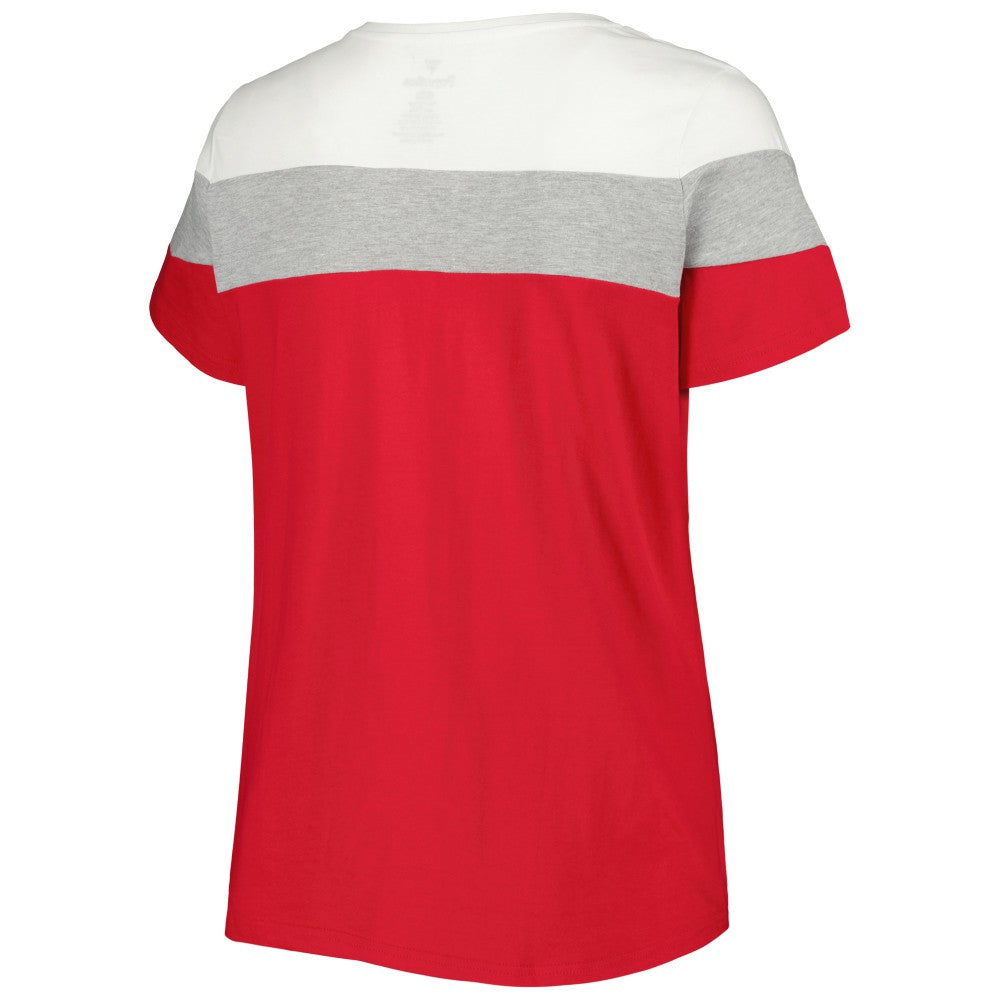 St. Louis Cardinals Women's Plus Size Colorblock T-Shirt - MLB T-shirts