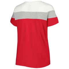 St. Louis Cardinals Women's Plus Size Colorblock T-Shirt - MLB T-shirts